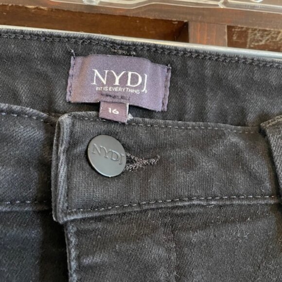 NYDJ Sheri Slim Black Jeans, Size 16 - Picture 3 of 5